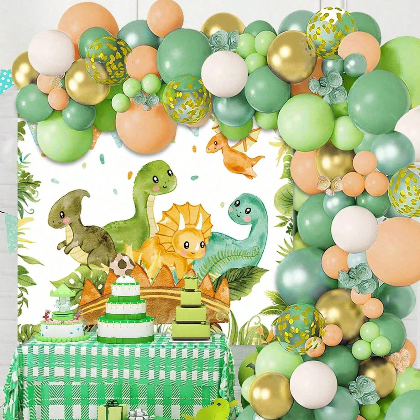 Balloon Arch Kit - Juego de globos de dinosaurio, arco