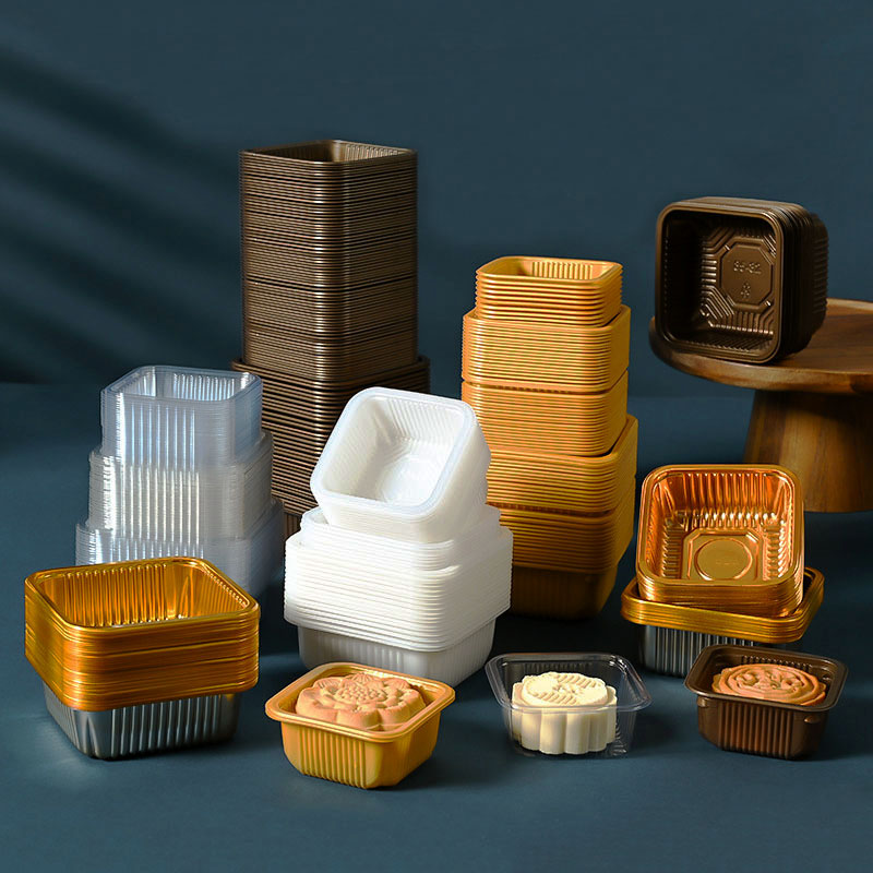 Event Party Box - Mooncake-bandeja de plástico para repostería, suministros