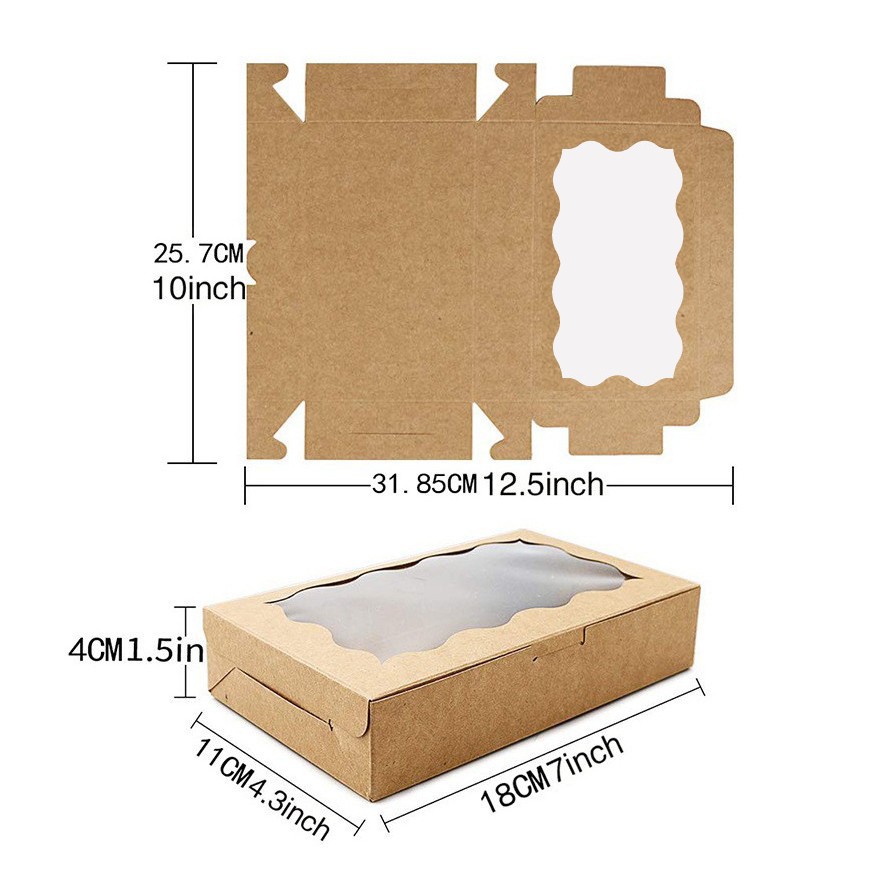 Cajas de papel Kraft para past - Event Party Box reseña y precio