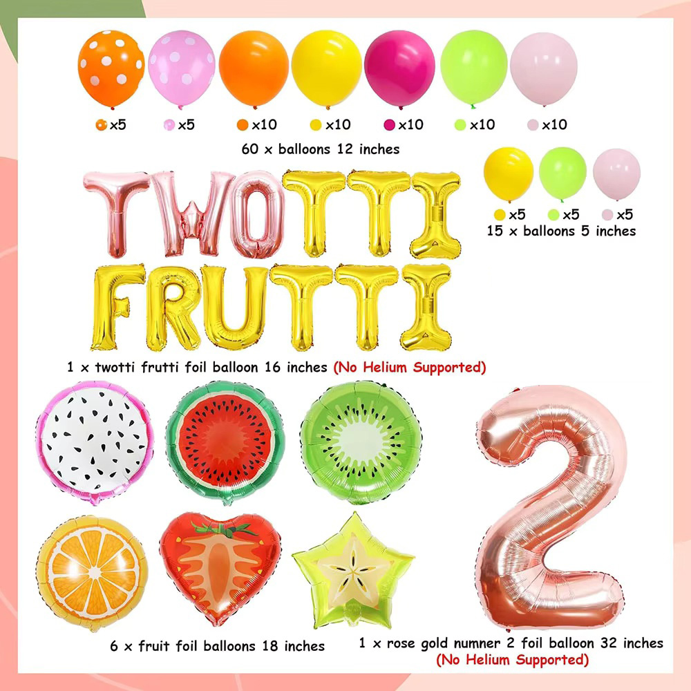 Twotti Frutti Decoración de fi - Balloon Arch Kit reseña y precio
