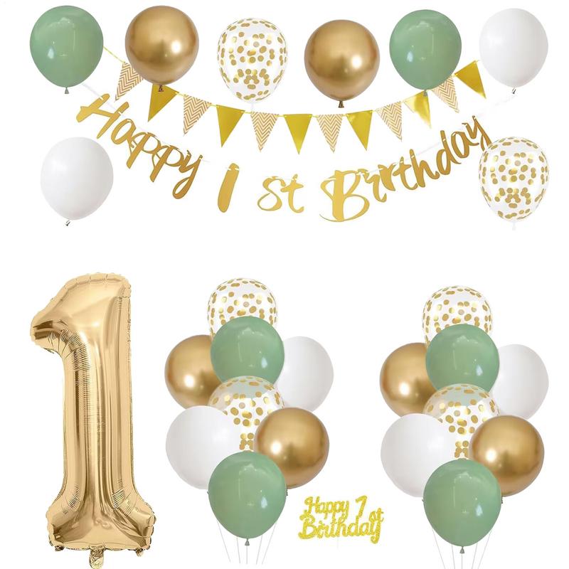Juego de 28 Uds de decoración  - Party Banner Gold reseña y precio