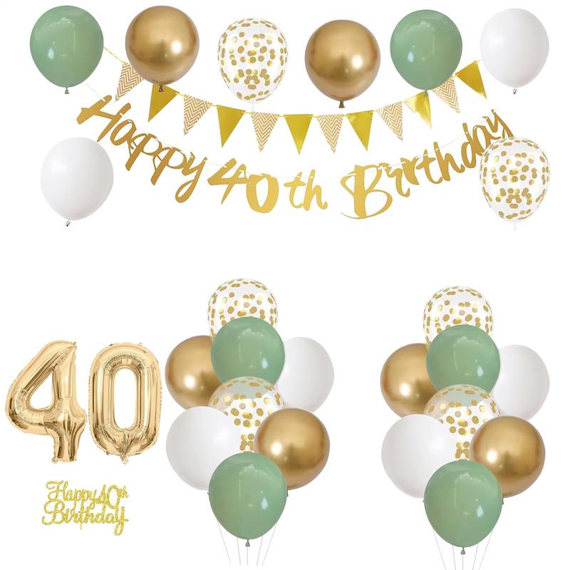 Juego de 28 Uds de decoración  - Party Banner Gold reseña y precio