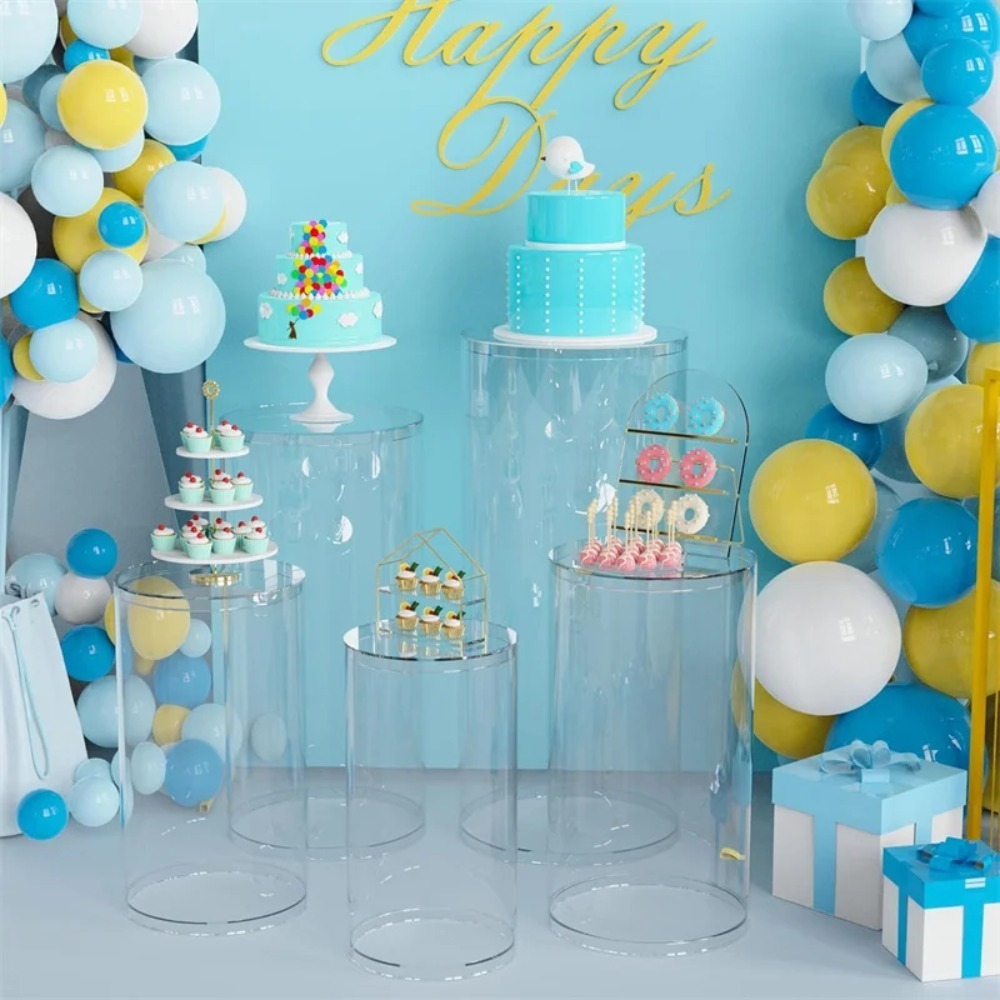 Soportes cilíndricos blancos d - Dessert Table Backdrop reseña y precio