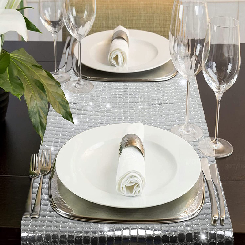 Mantel metálico de lámina dora - Glitter Tablecloth reseña y precio