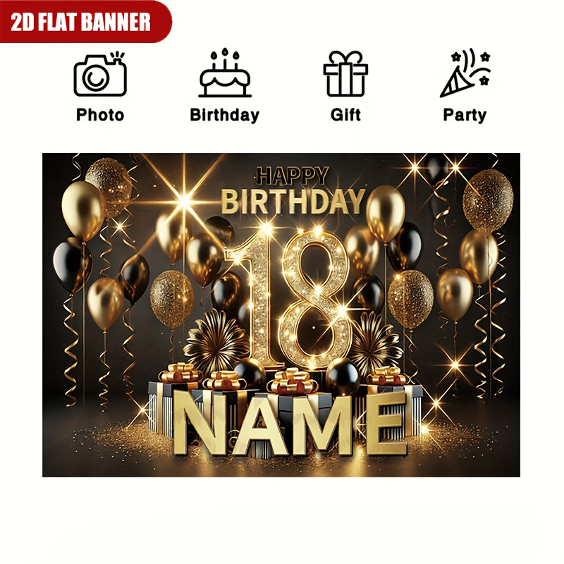 1 pieza de telón de fondo de l - Party Banner Gold reseña y precio