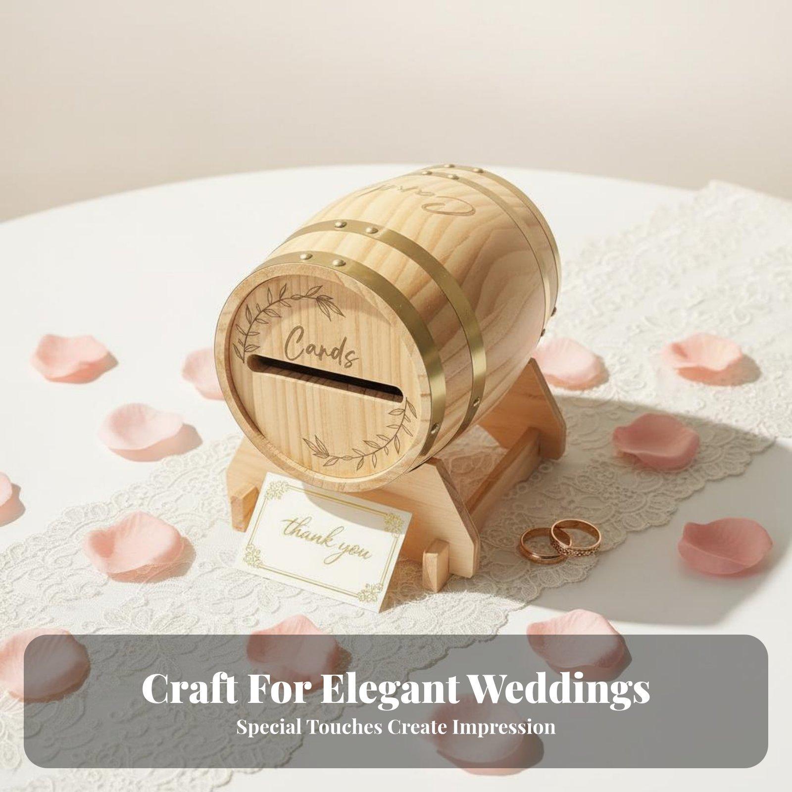 Caja de madera maciza rústica  - Event Party Box reseña y precio